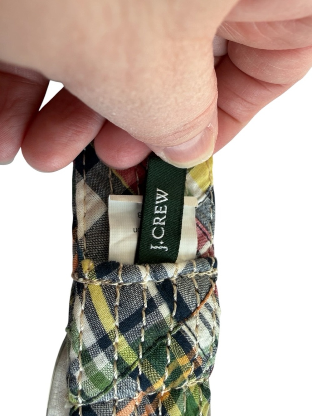 J. Crew Multicolor Plaid Quilted Fabric Belt - Picture 4 of 5